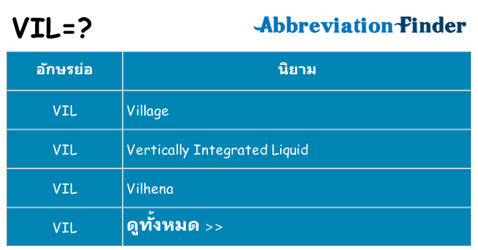 อะไรไม่ vil ถึง