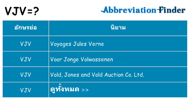 อะไรไม่ vjv ถึง