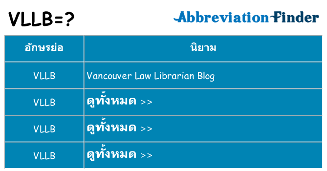 อะไรไม่ vllb ถึง