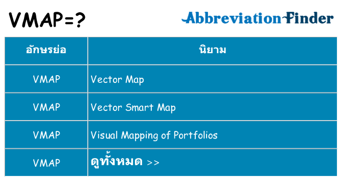 อะไรไม่ vmap ถึง