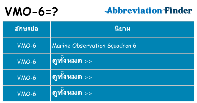 อะไรไม่ vmo-6 ถึง