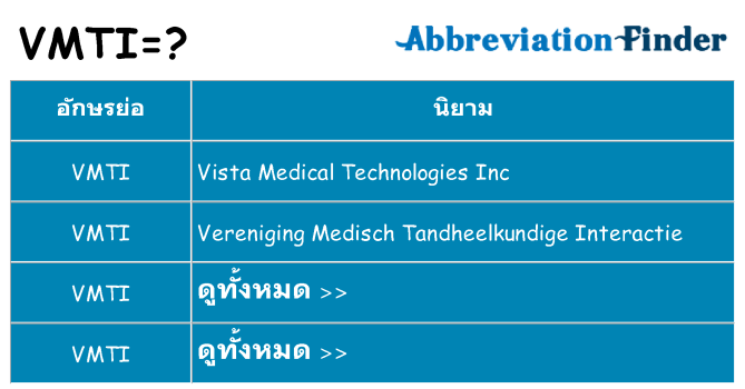 อะไรไม่ vmti ถึง