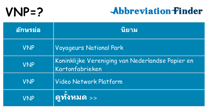 อะไรไม่ vnp ถึง