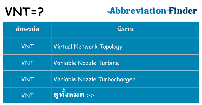 อะไรไม่ vnt ถึง