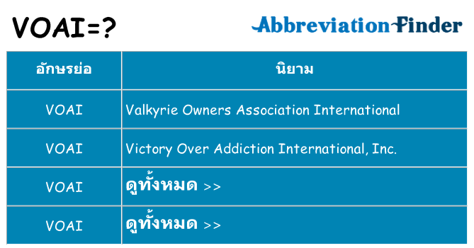 อะไรไม่ voai ถึง