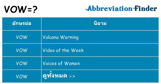 อะไรไม่ vow ถึง