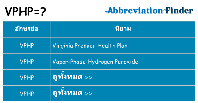 อะไรไม่ vphp ถึง