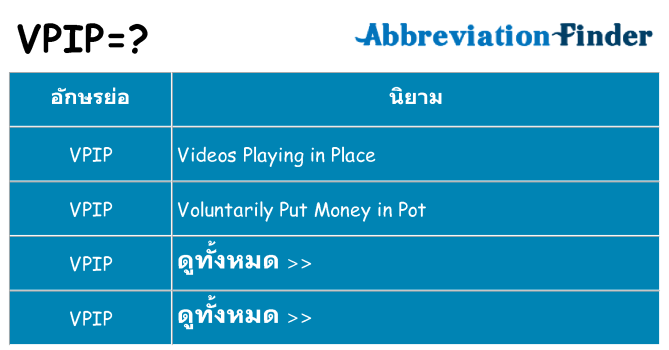 อะไรไม่ vpip ถึง