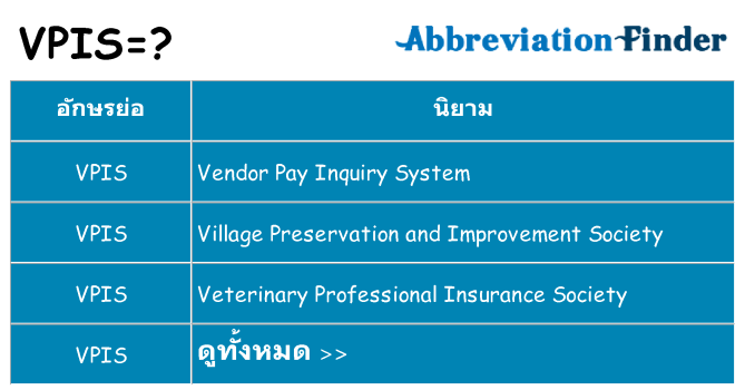 อะไรไม่ vpis ถึง