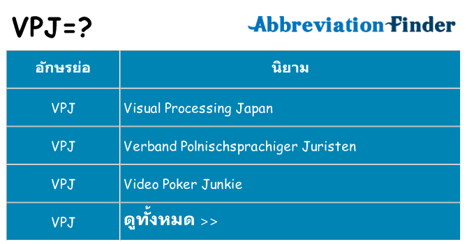 อะไรไม่ vpj ถึง