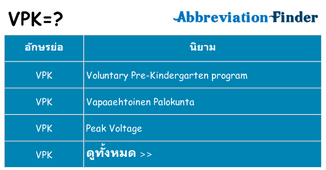 อะไรไม่ vpk ถึง