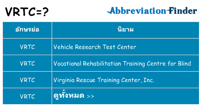 อะไรไม่ vrtc ถึง