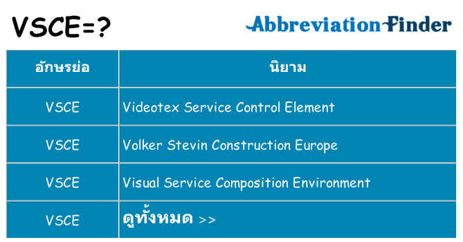 อะไรไม่ vsce ถึง