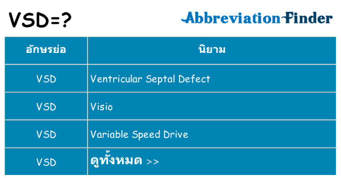 อะไรไม่ vsd ถึง