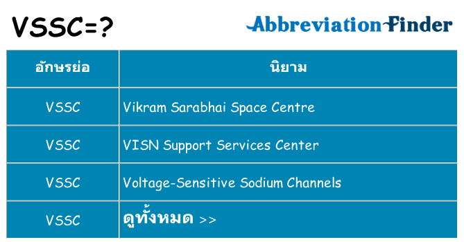 อะไรไม่ vssc ถึง