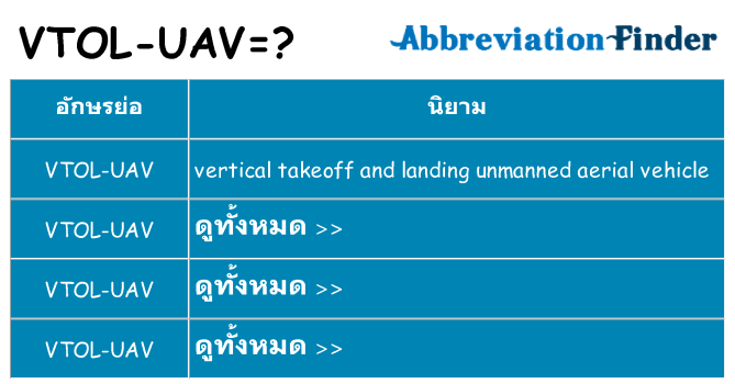 อะไรไม่ vtol-uav ถึง