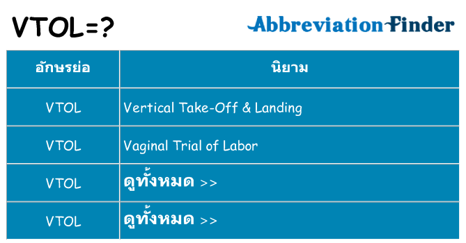 อะไรไม่ vtol ถึง