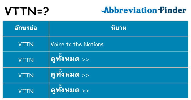 อะไรไม่ vttn ถึง
