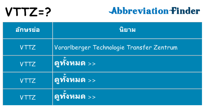 อะไรไม่ vttz ถึง