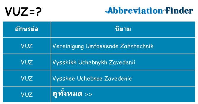 อะไรไม่ vuz ถึง
