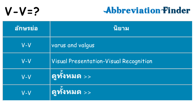 อะไรไม่ v-v ถึง
