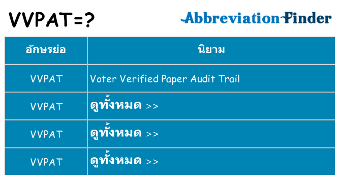 อะไรไม่ vvpat ถึง