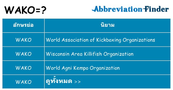 อะไรไม่ wako ถึง