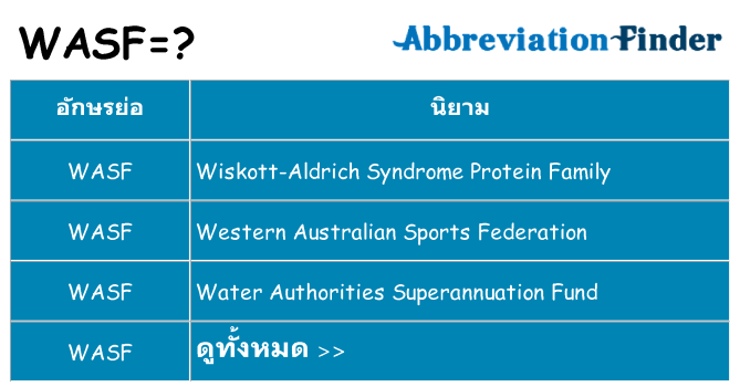 อะไรไม่ wasf ถึง