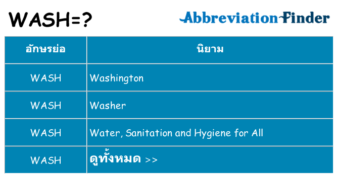 อะไรไม่ wash ถึง