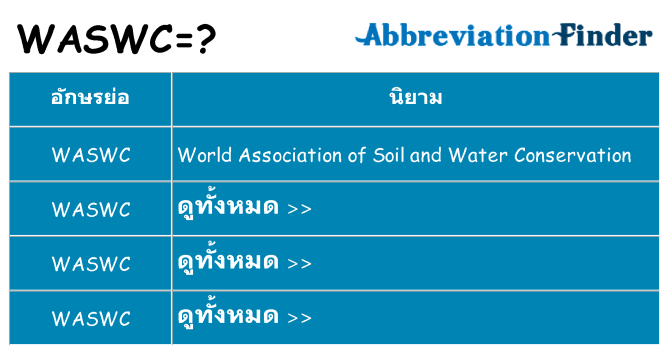 อะไรไม่ waswc ถึง