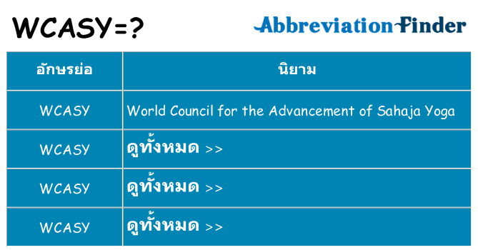 อะไรไม่ wcasy ถึง