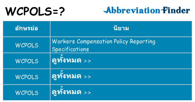 อะไรไม่ wcpols ถึง