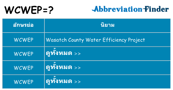 อะไรไม่ wcwep ถึง