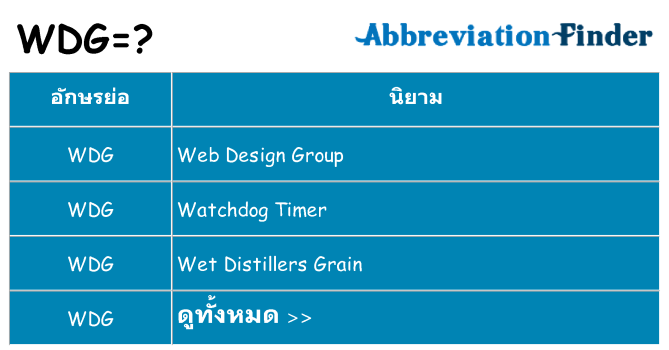 อะไรไม่ wdg ถึง