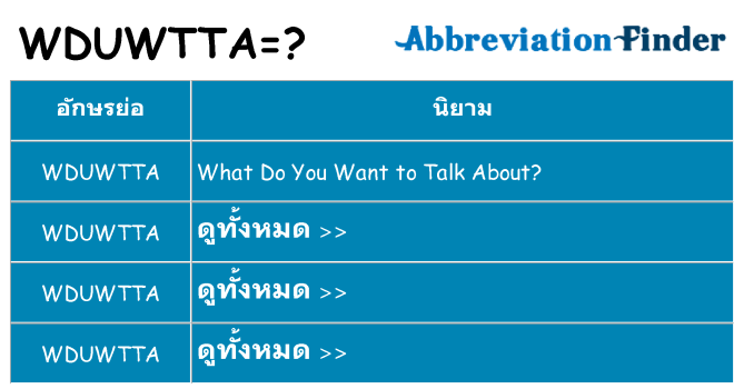 อะไรไม่ wduwtta ถึง