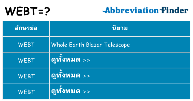 อะไรไม่ webt ถึง