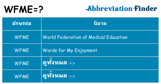 อะไรไม่ wfme ถึง