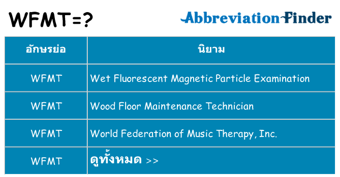 อะไรไม่ wfmt ถึง