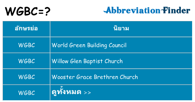 อะไรไม่ wgbc ถึง