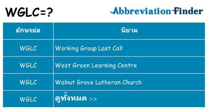 อะไรไม่ wglc ถึง