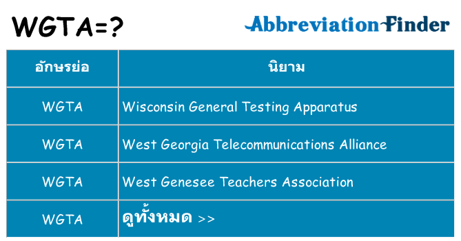 อะไรไม่ wgta ถึง