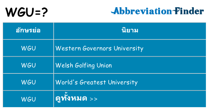 อะไรไม่ wgu ถึง