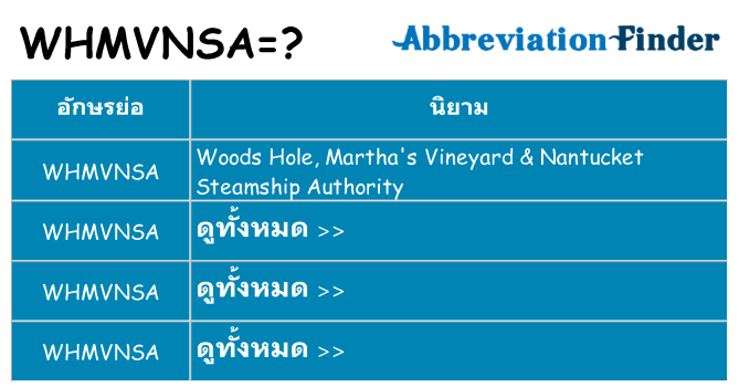 อะไรไม่ whmvnsa ถึง