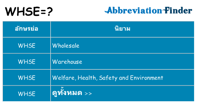 อะไรไม่ whse ถึง