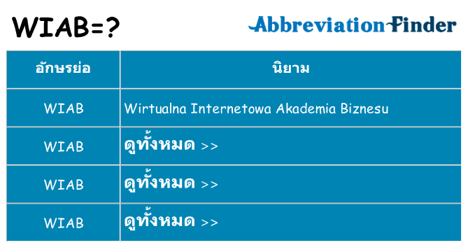 อะไรไม่ wiab ถึง