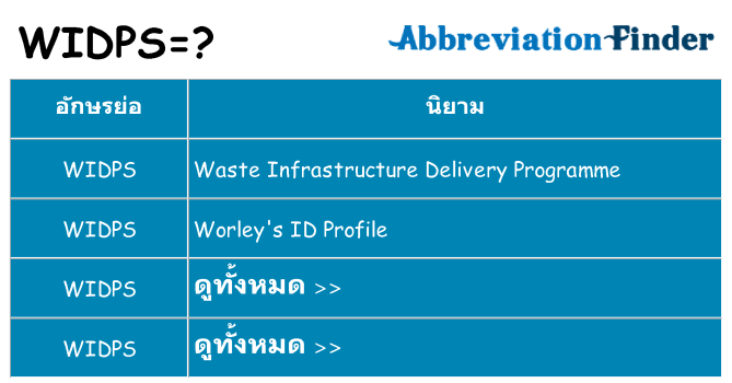 อะไรไม่ widps ถึง