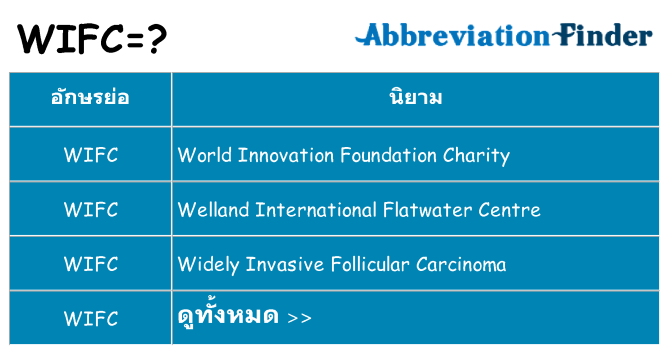 อะไรไม่ wifc ถึง