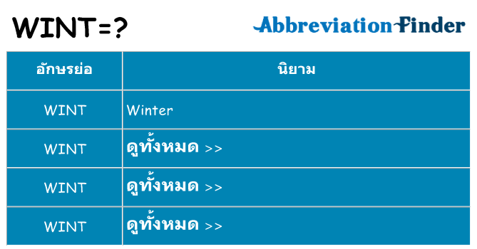 อะไรไม่ wint ถึง