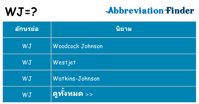 อะไรไม่ wj ถึง