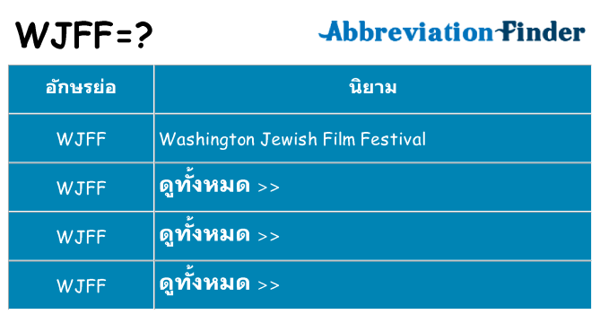 อะไรไม่ wjff ถึง